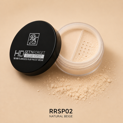 Poudre libre fixante Ruby Kisses 11 g, légère, lisse, matifie et contrôle la brillance, poudre minérale de silice pure