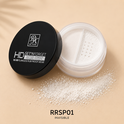 Poudre libre fixante Ruby Kisses 11 g, légère, lisse, matifie et contrôle la brillance, poudre minérale de silice pure